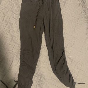 Jaanuu black joggers, ruched bottoms
